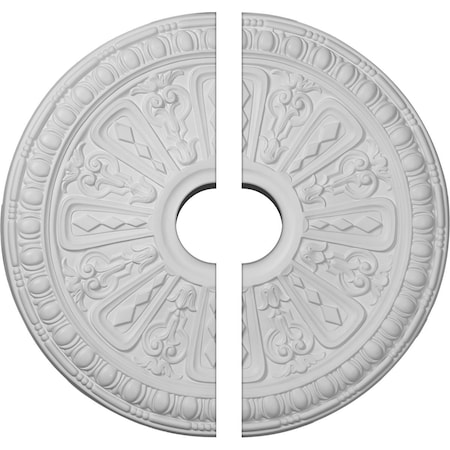 Ekena Millwork Raymond Ceiling Medallion, Two Piece (Fits Canopies up to 5 3/8"), 18"OD x 3 1/2"ID x 1 1/4"P CM18RA22-03500